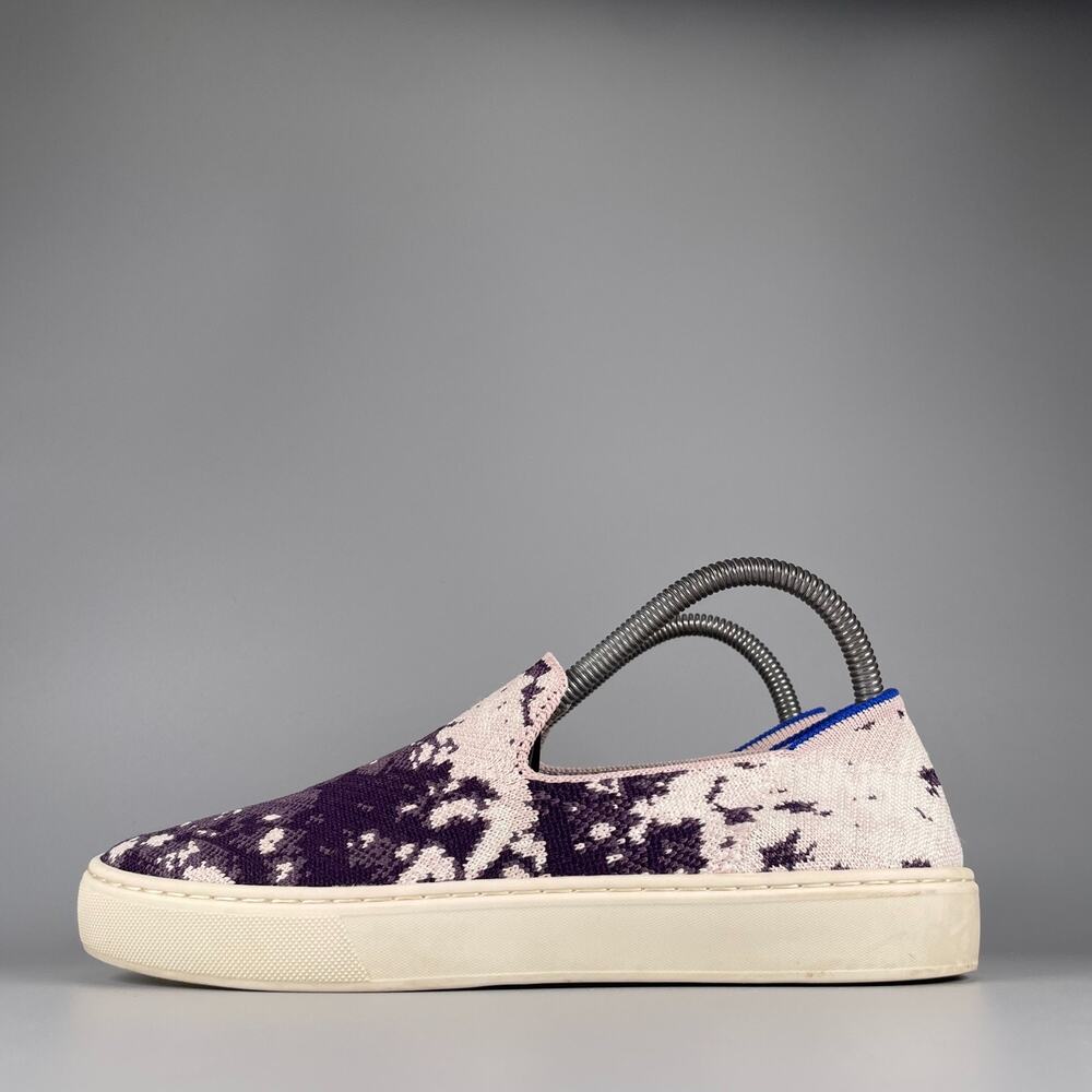 Rothy’s Original Slip On Shibori Women's 7.5 Purple White Sneakers Casual Shoes
